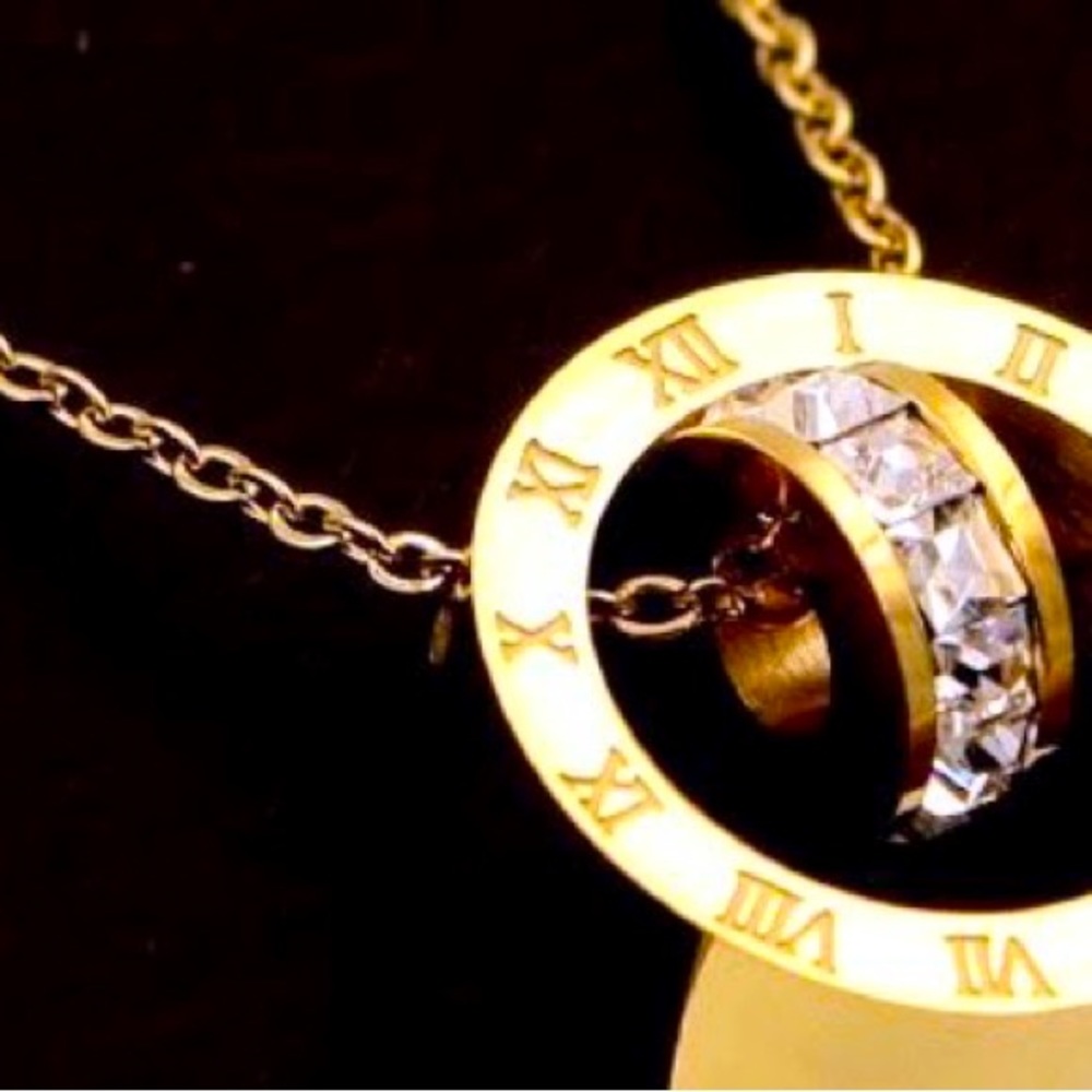 Stainless Steel, beautiful, 18 inch chain and pendant. Roman numeral style.